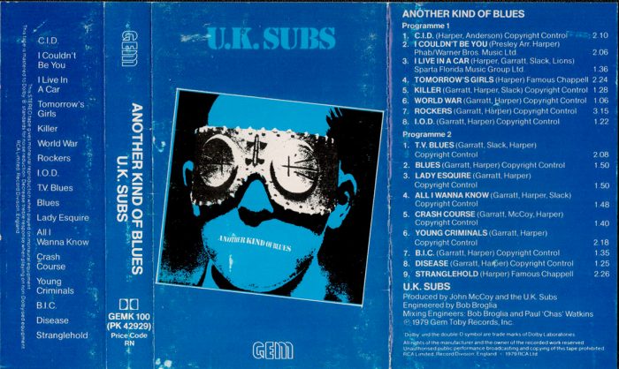 murpworks - musicfan6160 - A Condensed History Pt. 2 - UK Subs cassette album cover image